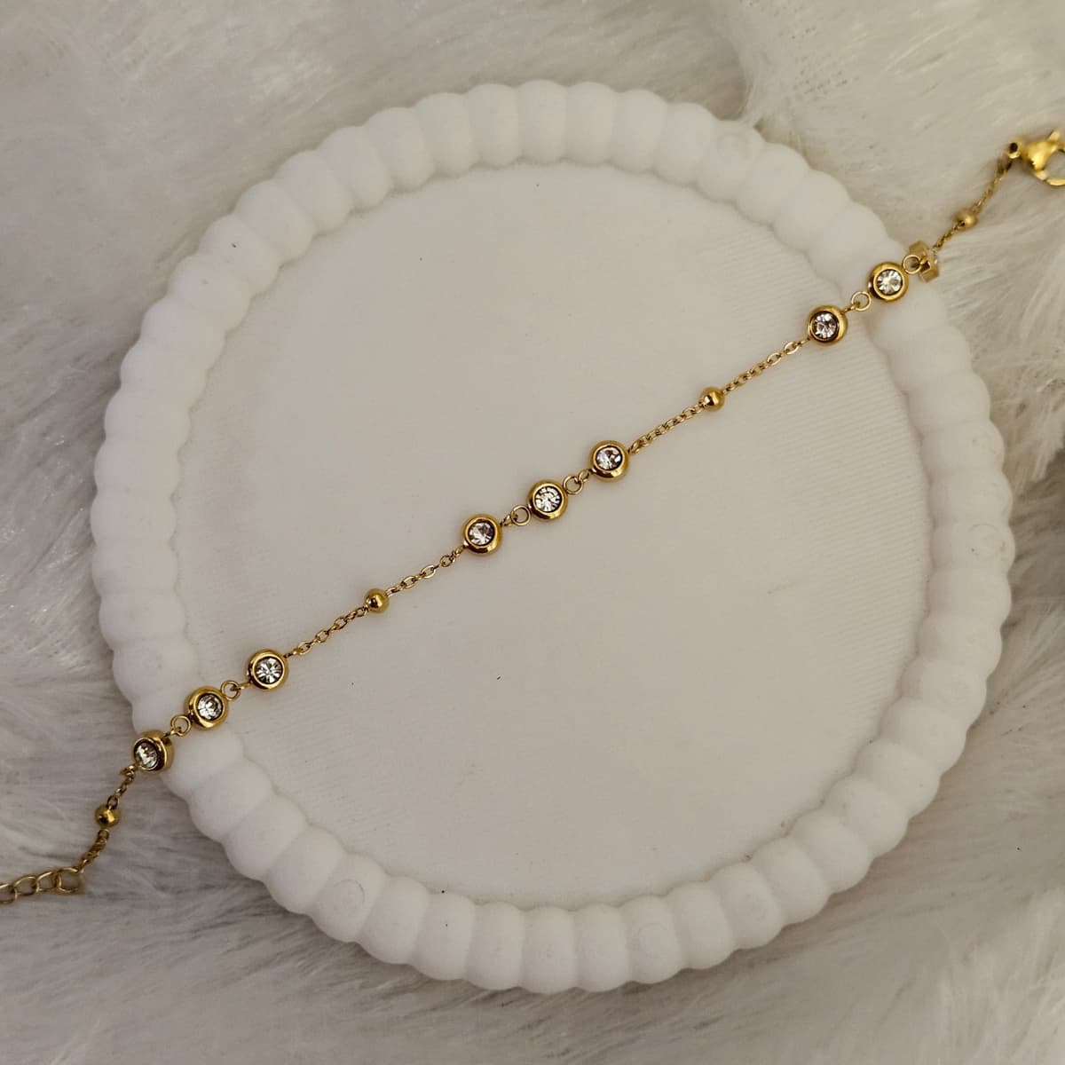 White Stone Bracelet 