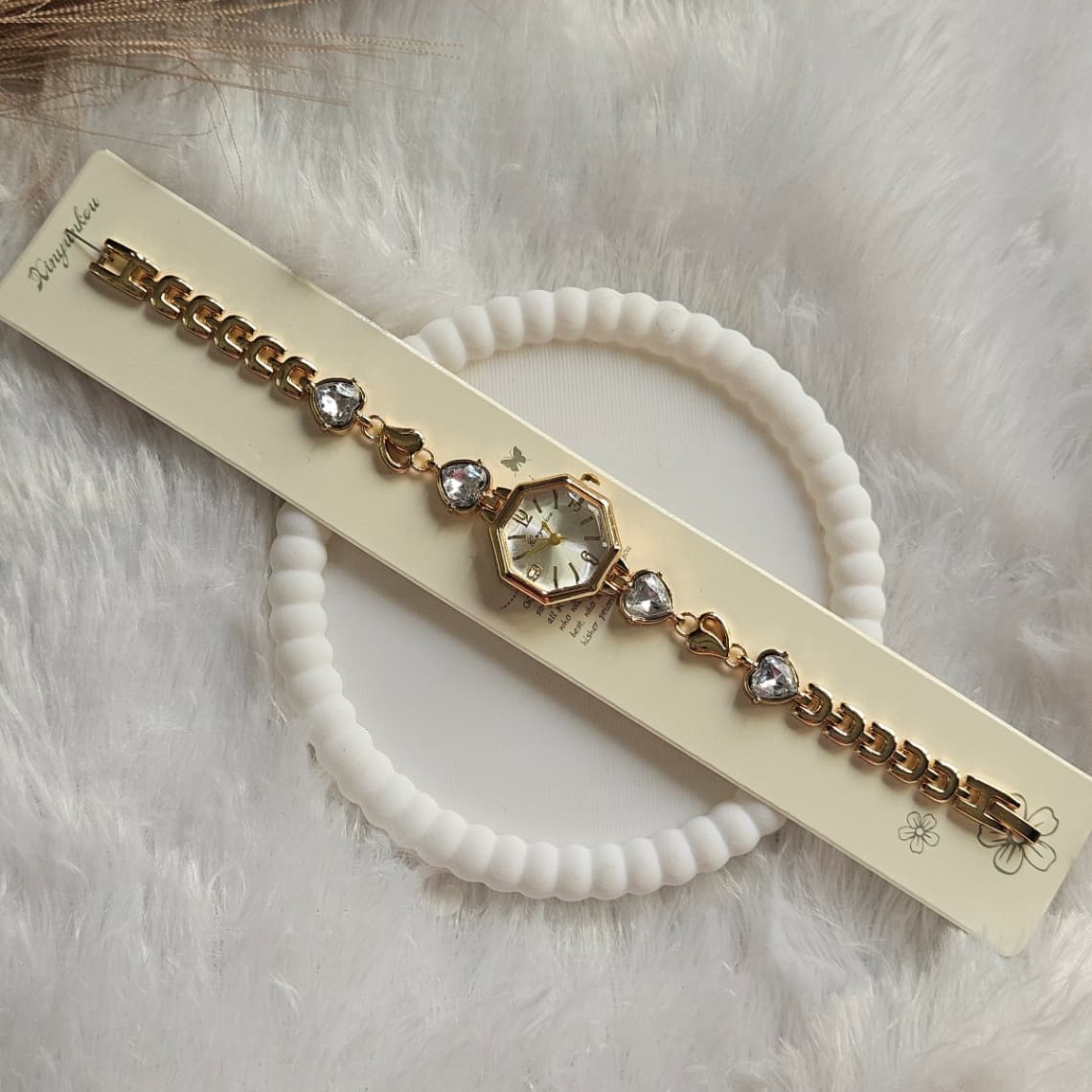 Anti-Tarnish Heart Chain Watch White — image 2