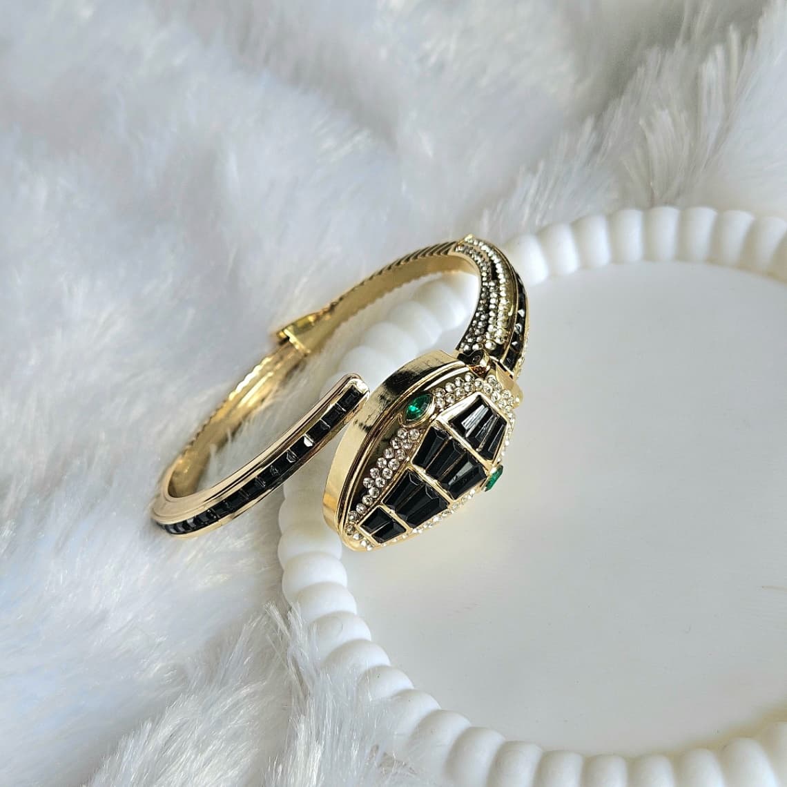 Black Serpentine Bangle type Watch