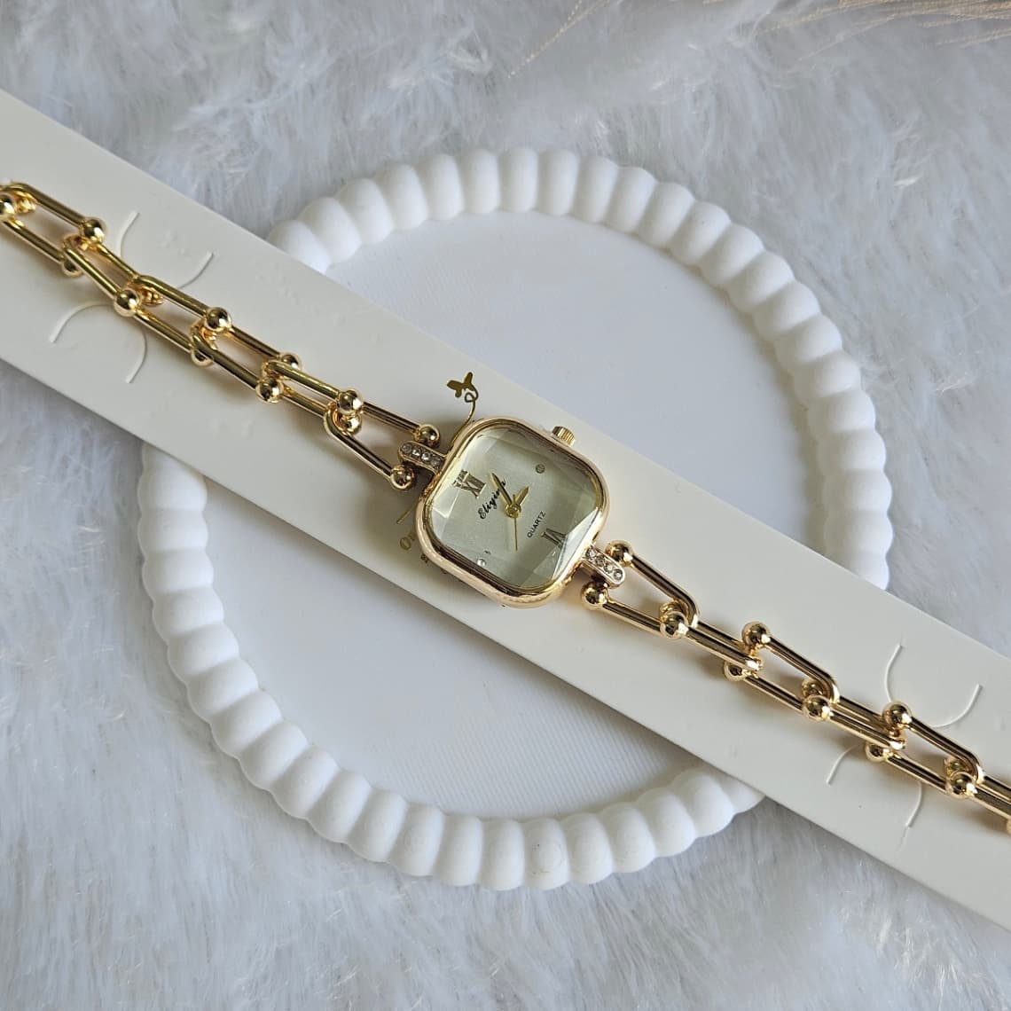 Anti-Tarnish Square Dial Watch White
