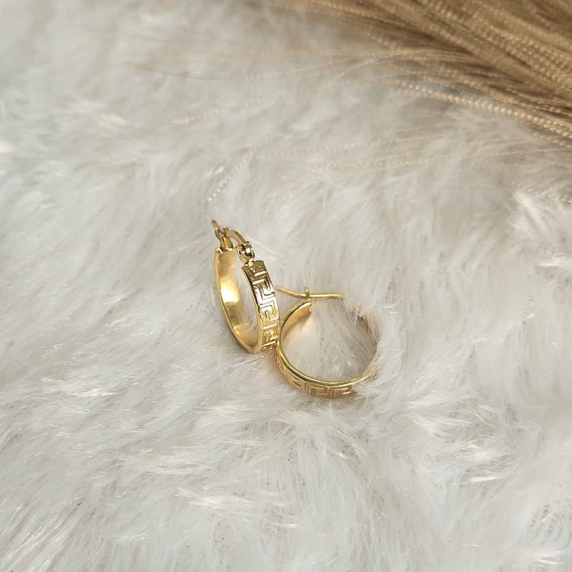 Anti-Tarnish Round Pattern Hoops  — image 4
