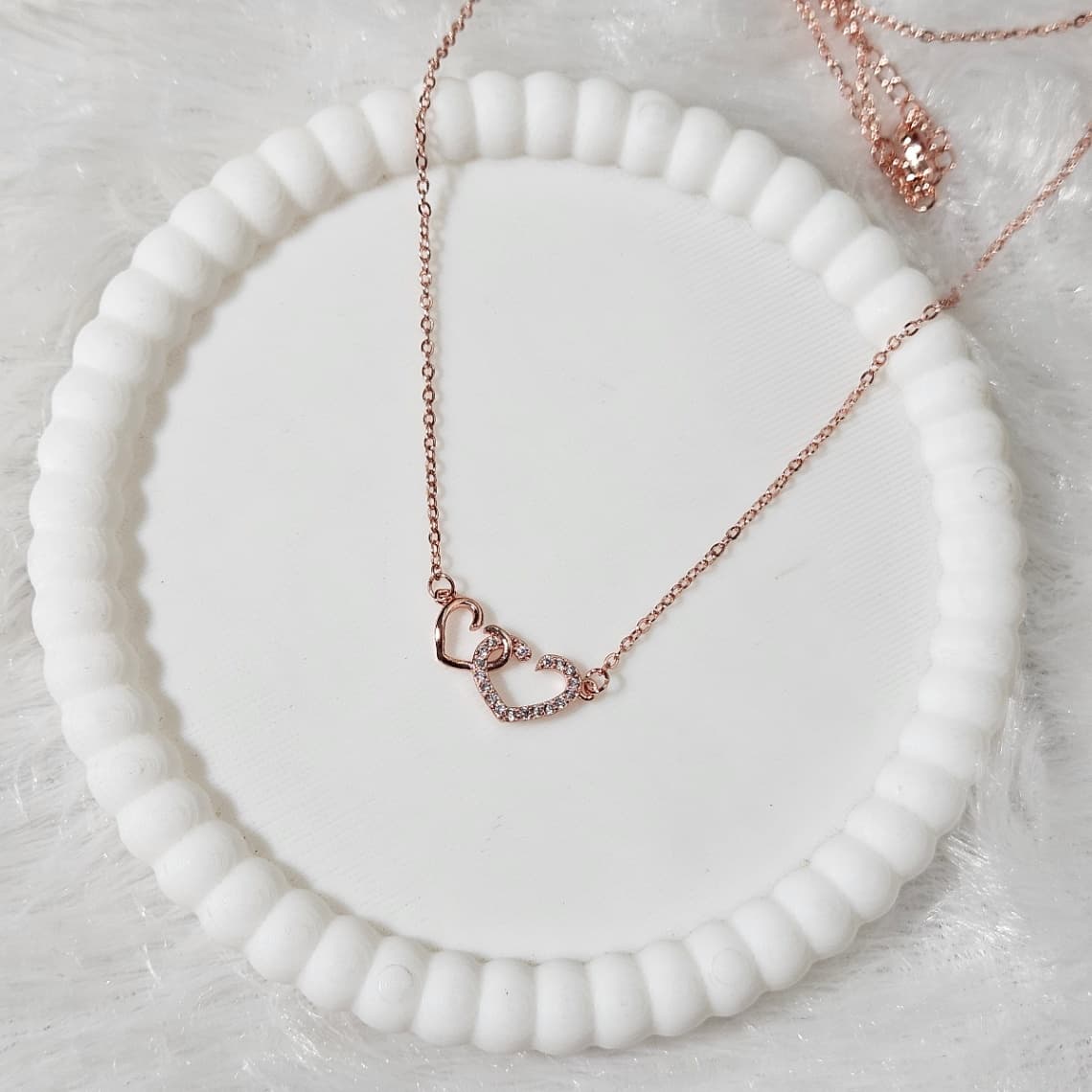 Rosegold Twin Heart Pendant  — image 2