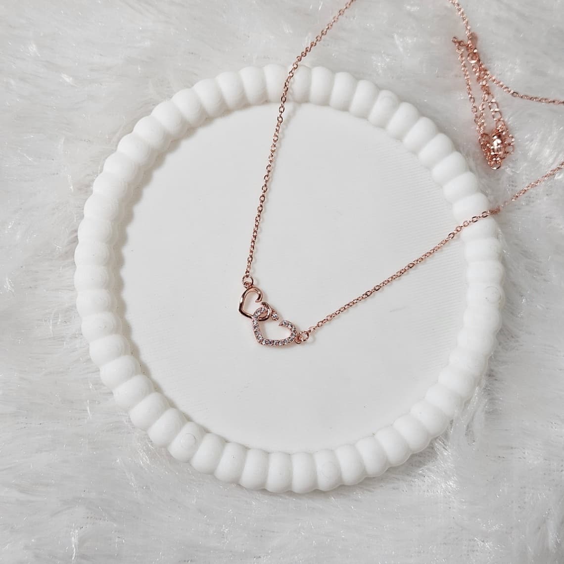 Rosegold Twin Heart Pendant  — image 3