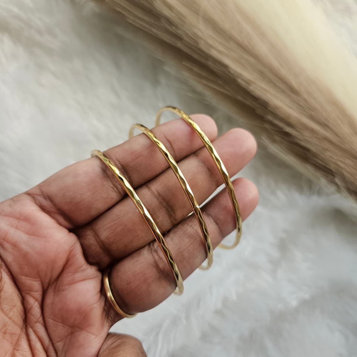 Anti-tarnish Bangles Set of 3