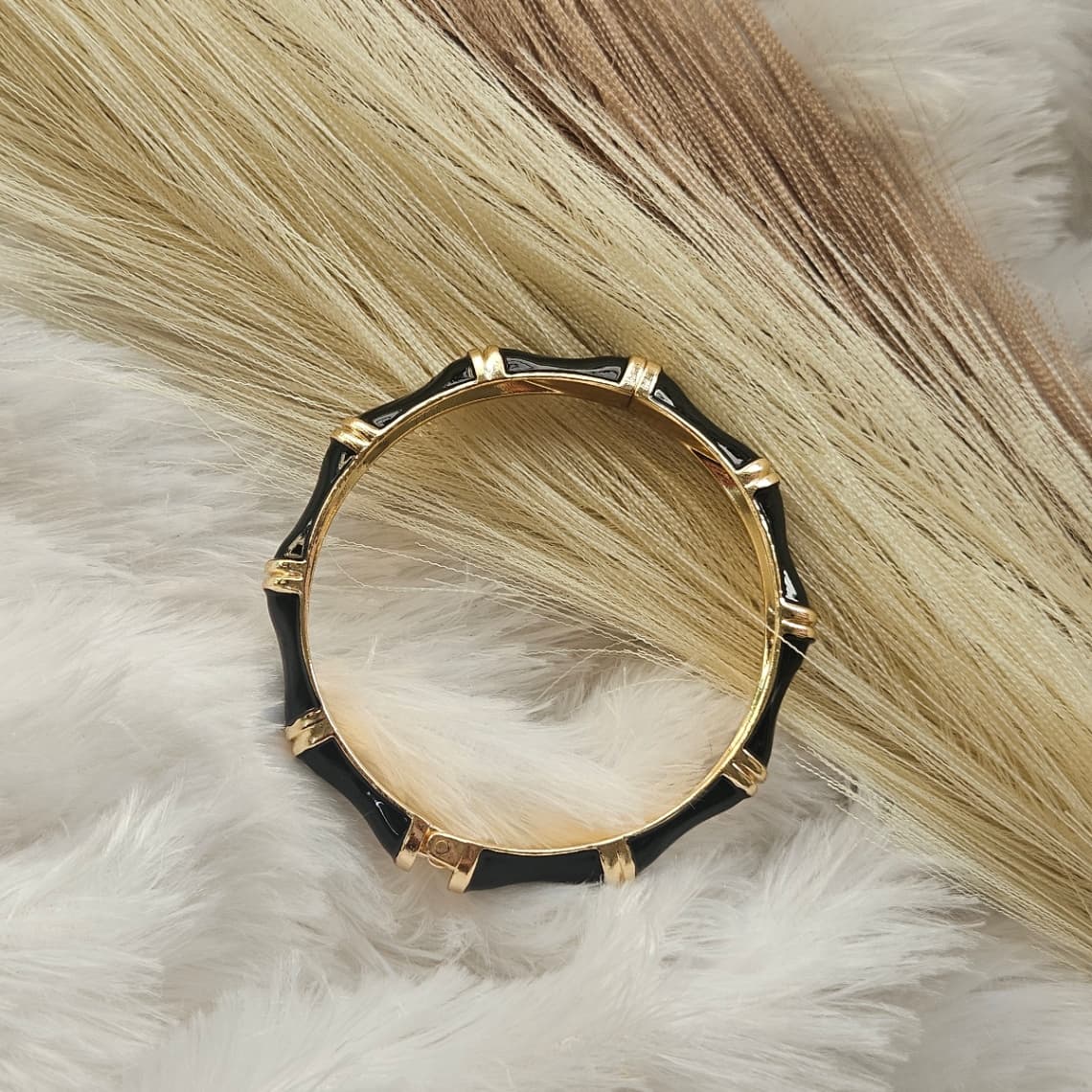Anti-Tarnish Openable Bangle Black