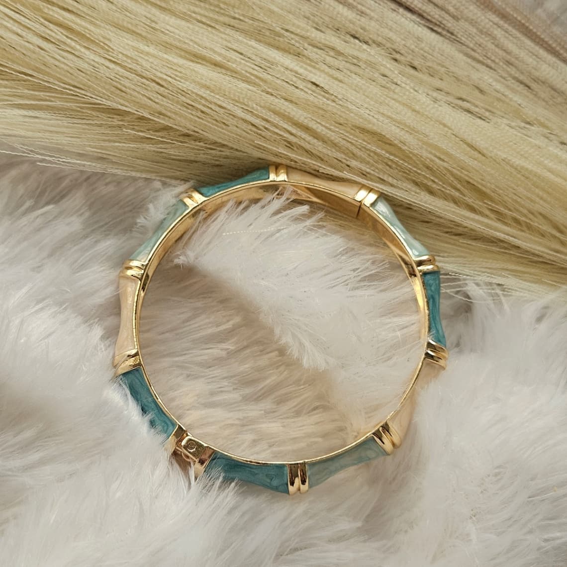 Anti-Tarnish Openable Bangle Blue