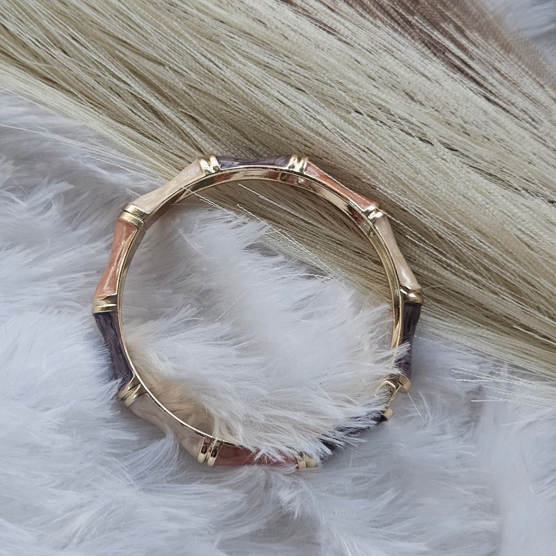 Anti-Tarnish Openable Bangle Golden