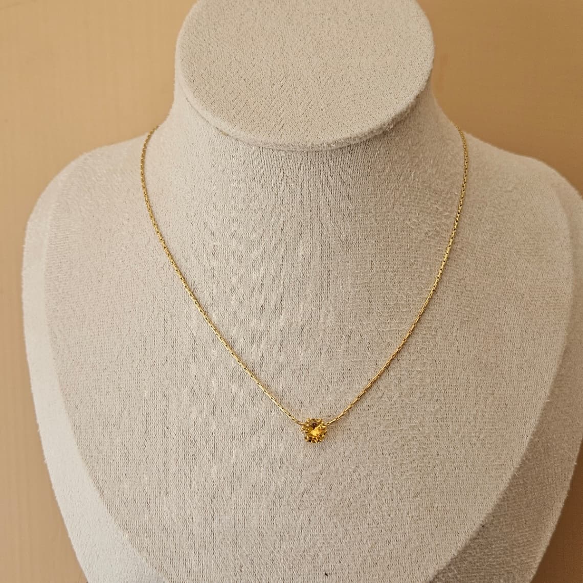 Yellow Solitaire Pendant 