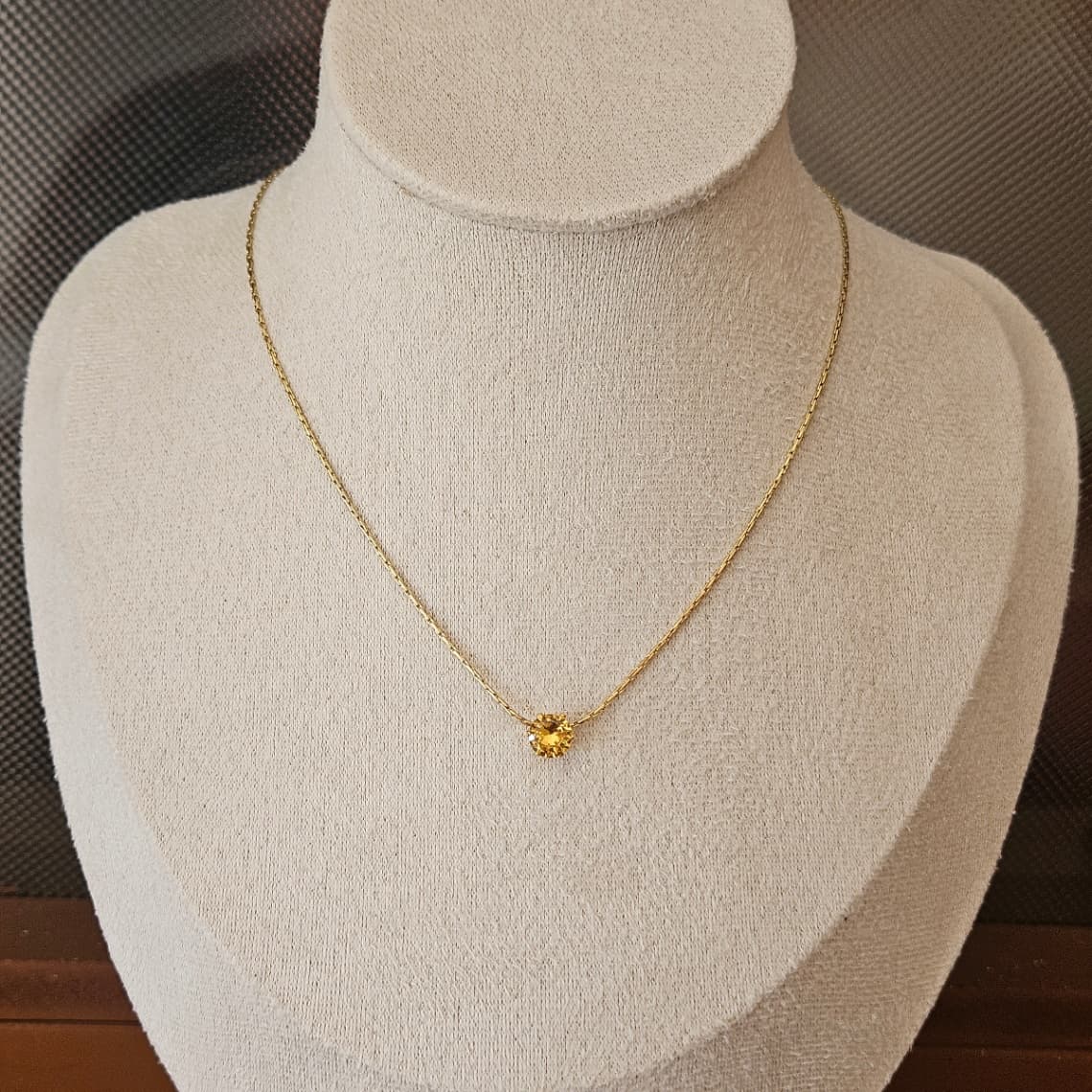 Yellow Solitaire Pendant  — image 2