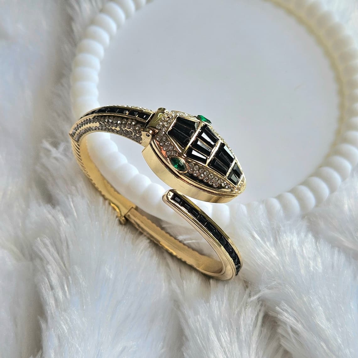 Black Serpentine Bangle type Watch — image 2