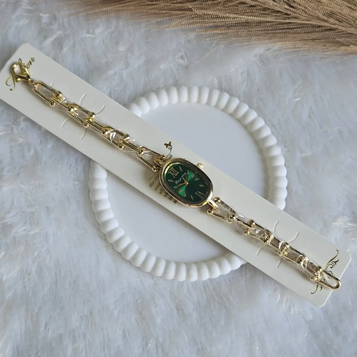 Anti-Tarnish Oval Dial Watch Green — image 2