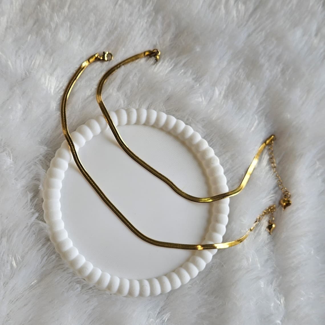 Snake Chain Anklet Gold — image 2