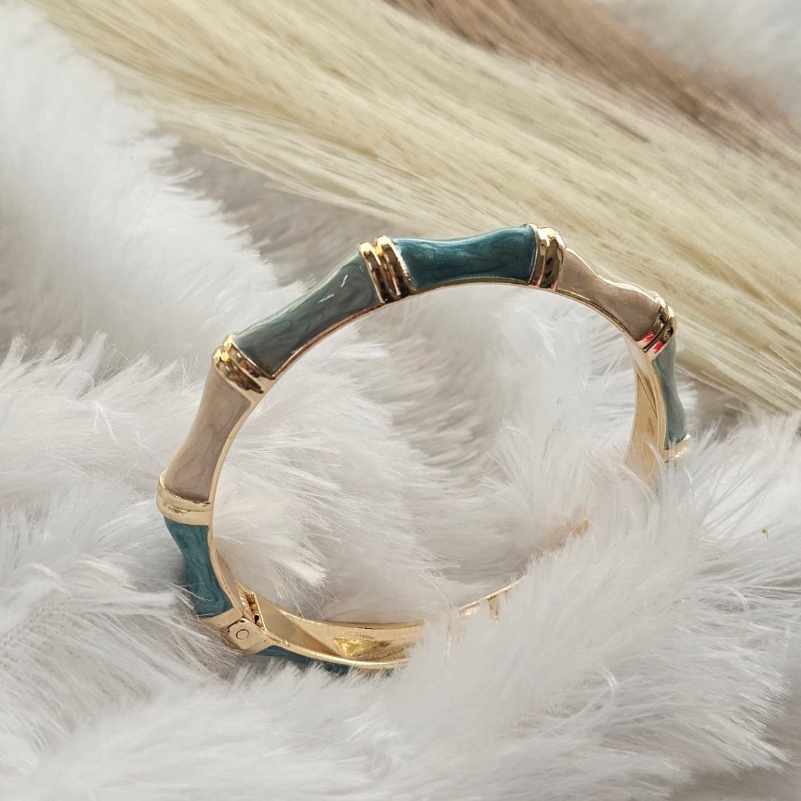 Anti-Tarnish Openable Bangle Blue — image 2